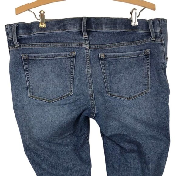 Isabel Maternity 12 Skinny Distressed Blue Jeans Distressed Cuffed Side Panel - Picture 6 of 12